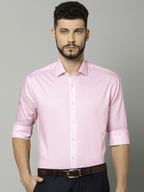 

Marks & Spencer Men Pink & White Tailored Fit Striped Formal Shirt