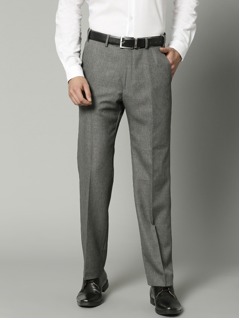 

Marks & Spencer Men Charcoal Grey Regular Fit Solid Formal Trousers