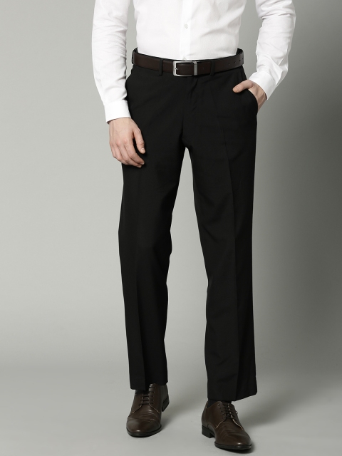 

Marks & Spencer Men Black Regular Fit Solid Formal Trousers
