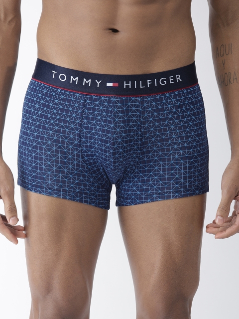 

Tommy Hilfiger Men Navy Blue Printed Trunks P8AB4135