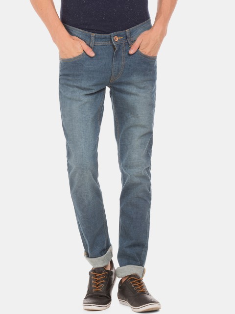 

Flying Machine Men Blue Skinny Fit Mid-Rise Clean Look Stretchable Jeans