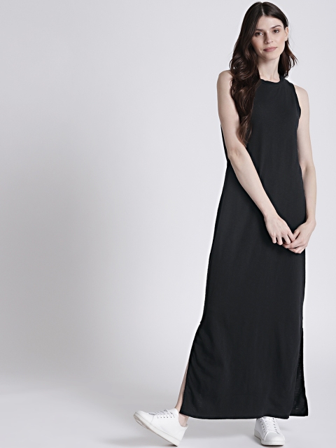 

Gap Women's Black Solid Sleeveless Maxi Dress