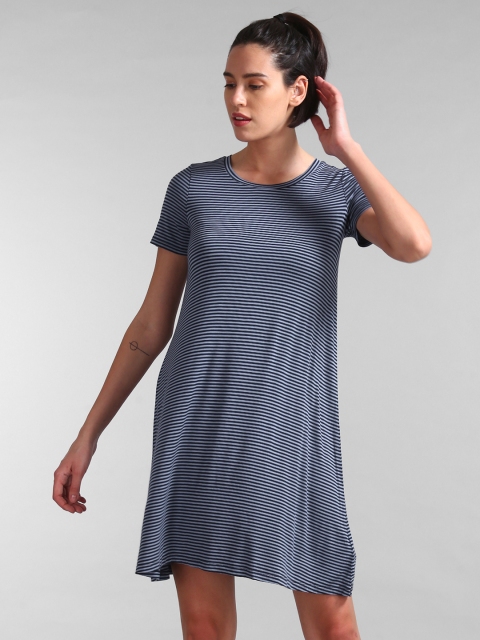 

GAP Women Rayon Swing Dress, Purple