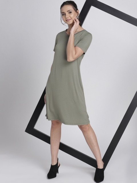 

GAP Women's Rayon Swing Dress, Green