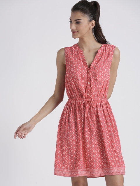 

GAP Women's Sleeveless Tie-Waist Shirtdress, Red
