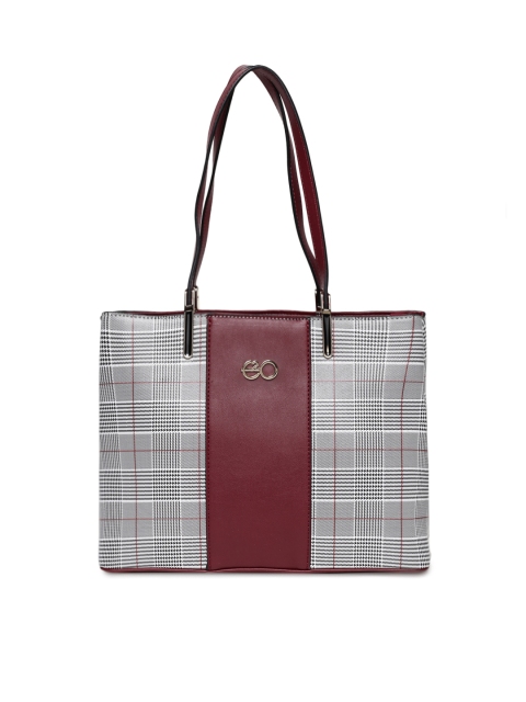 

E2O Red & Off-White Checked Shoulder Bag