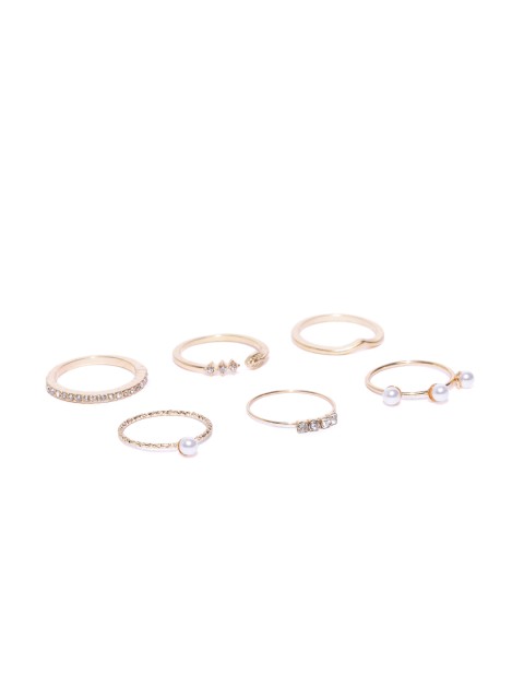 

Accessorize Women Set of 6 Gold-Toned Finger Rings