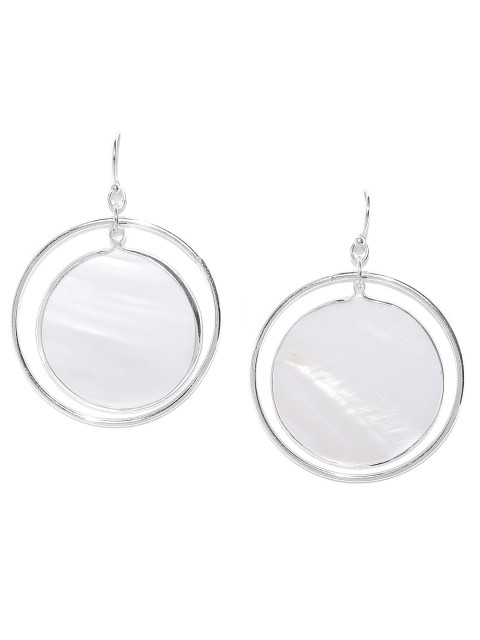 

Accessorize Silver-Toned Circular Drop Earrings