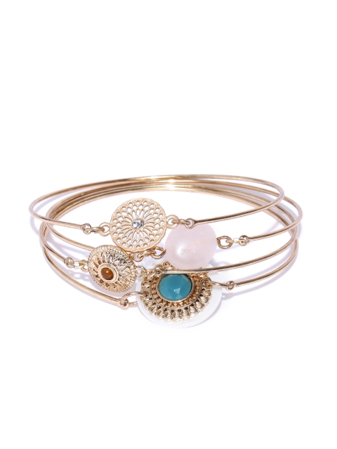 

Accessorize Set of 4 Stone-Studded Bangle-Style Bracelets, Gold