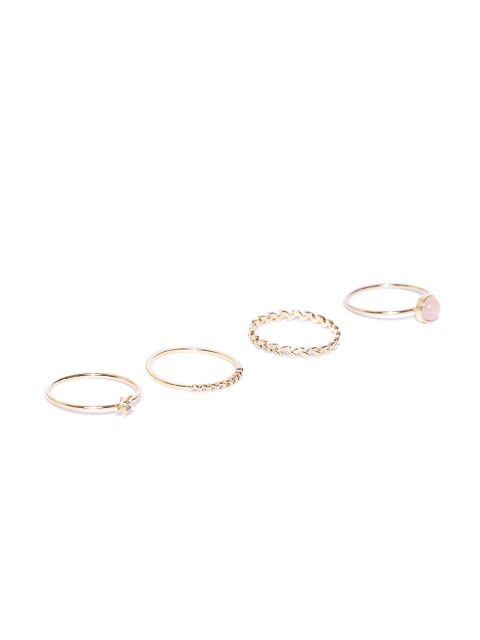 

Accessorize Women Set of 4 Gold-Plated Finger Rings