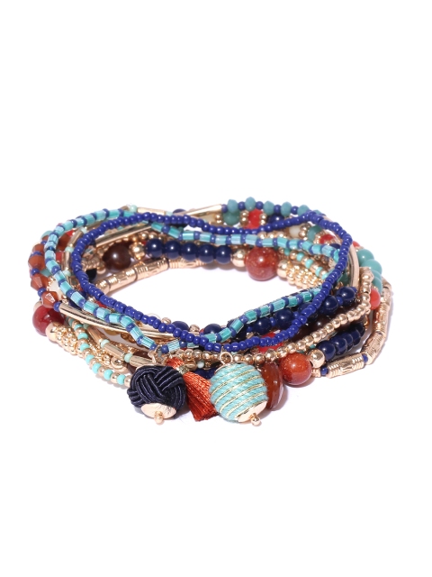 

Accessorize Set of 10 Multicoloured Beaded Elasticated Bracelet, Multi