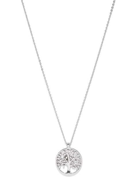

Accessorize Silver-Toned Platinum Plated Tree Pendant with Chain