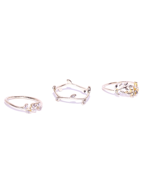 

Accessorize Women Set of 3 Gold-Toned Finger Rings
