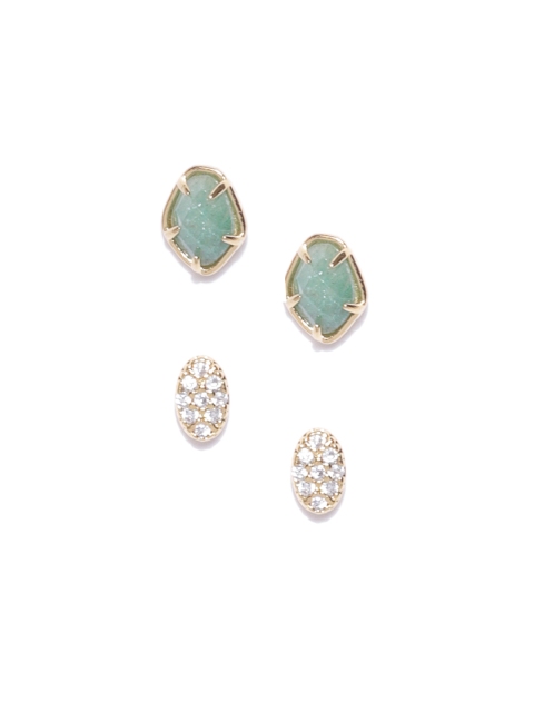 

Accessorize Set of 2 Gold-Plated Oval Studs