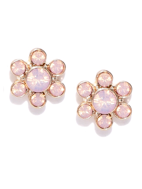 

Accessorize Pink & Gold-Toned Floral Studs