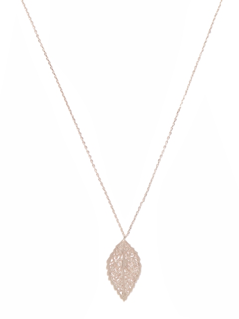 

Accessorize Gold-Toned Leaf-Shaped Filigree Necklace