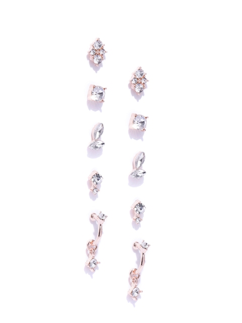 

Accessorize Set of 5 Rose Gold-Toned Earrings