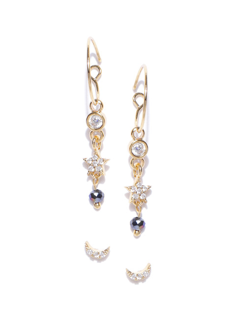 

Accessorize Set of 2 Gold-Plated CZ Studded Earrings