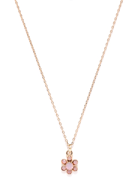 

Accessorize Women Gold-Toned Stone Studded Floral Pendant with Chain