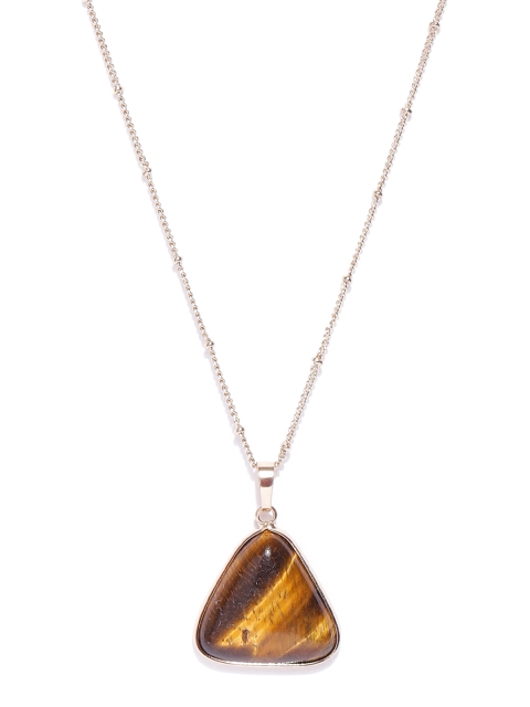 

Accessorize Brown & Gold-Toned Triangular Necklace