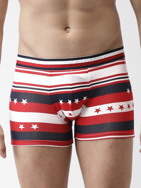 

Tommy Hilfiger Men Navy Blue & White Striped Trunk P9AB4182