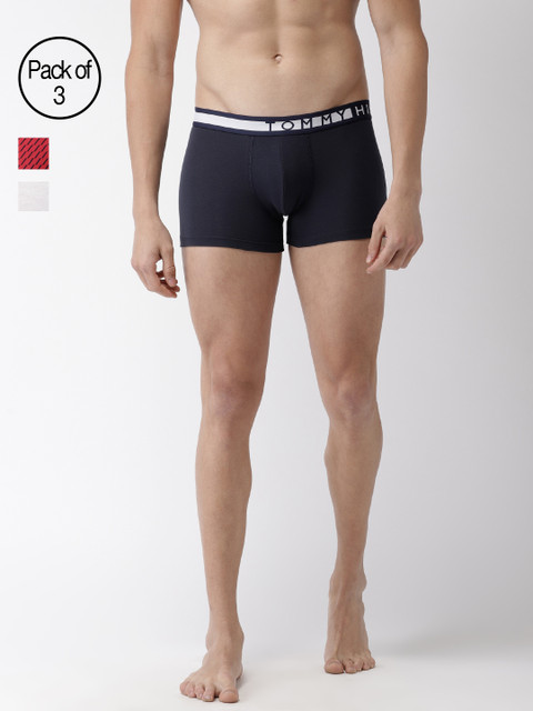 

Tommy Hilfiger Men Pack of 3 Trunks P9AB4121, Navy blue