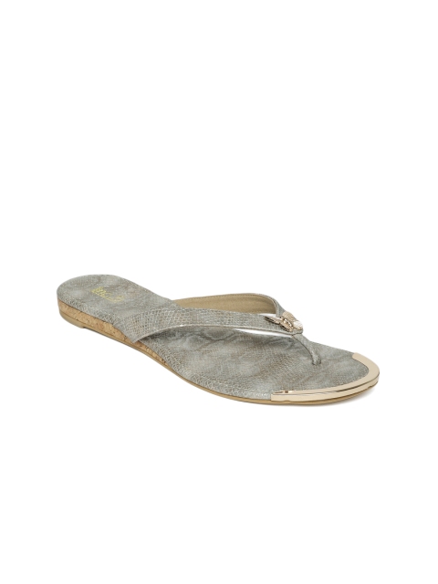 

Inc 5 Women Grey Printed Synthetic Open Toe Flats