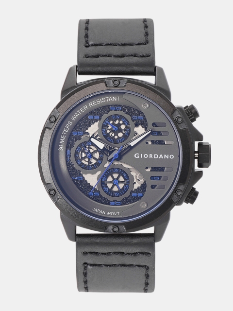 

GIORDANO Men Charcoal Grey Analogue Watch C1095-03