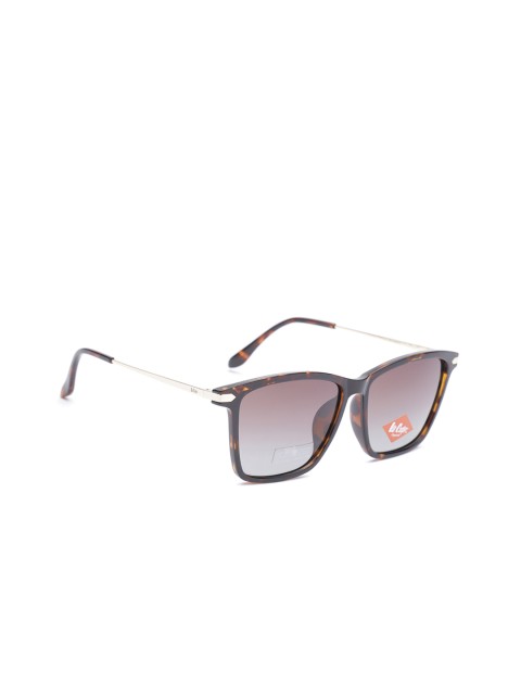 

Lee Cooper Unisex Polarised Square Sunglasses LC9136ENB, Brown
