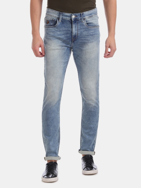 

U.S. Polo Assn. Denim Co. Men Blue Brandon Slim Fit Mid-Rise Clean Look Stretchable Jeans