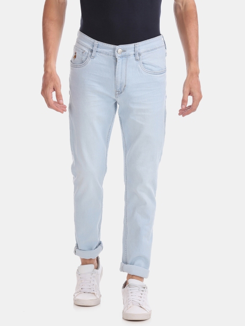 

U.S. Polo Assn. Denim Co. Men Blue Skinny Fit Mid-Rise Clean Look Stretchable Jeans