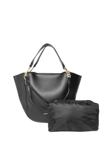 

CARPISA Black Solid Shoulder Bag with Pouch