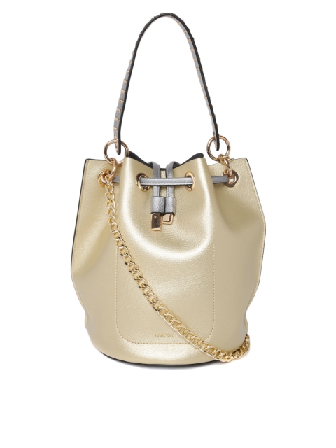 

CARPISA Gold-Toned & Silver-Toned Colourblocked Handheld Bag