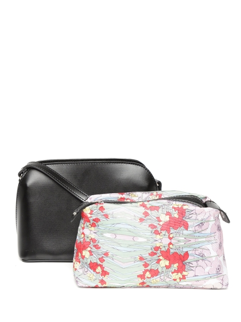 

CARPISA Black Solid Sling Bag with Pouch