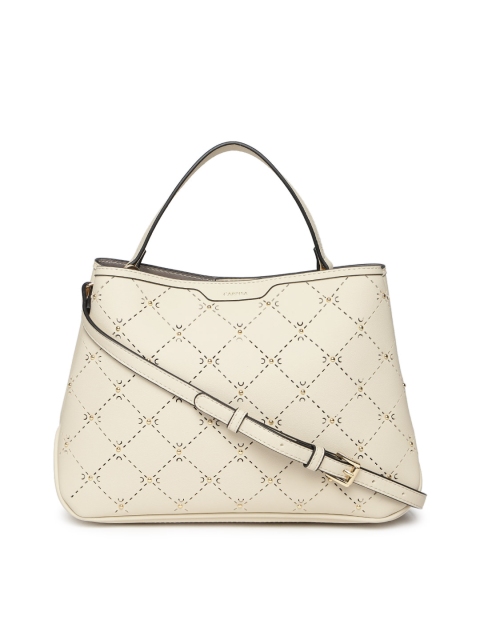 

CARPISA Cream-Coloured Embellished Handheld Bag