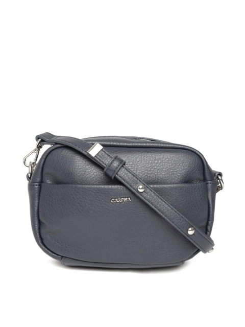 

CARPISA Navy Blue Solid Sling Bag Cum Fanny Pack