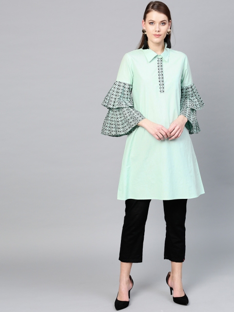 

Yufta Green Solid Tunic