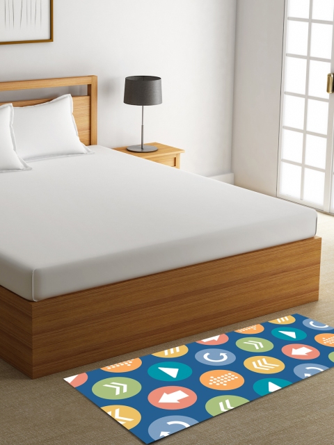 

Alina decor Blue & Multicoloured Digital Printed Floor Mat