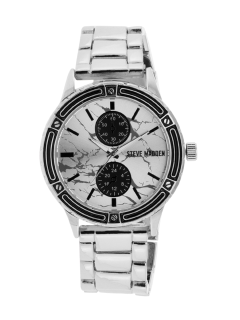 

Steve Madden Men Black & Silver-Toned Analogue Watch SMW190
