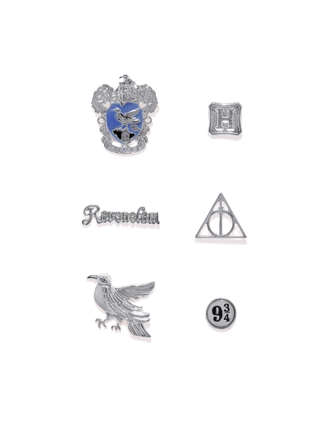 

EFG Unisex Set of 6 Harry Potter Ravenclaw Brooches, Silver