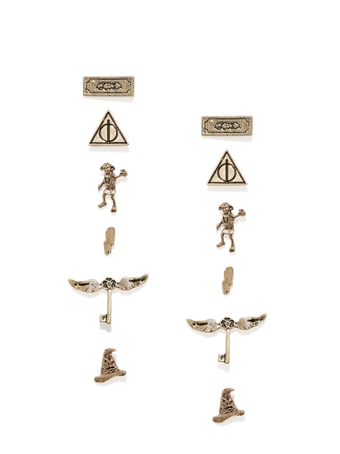 

EFG Gold-Toned Set of 6 Harry Potter Studs