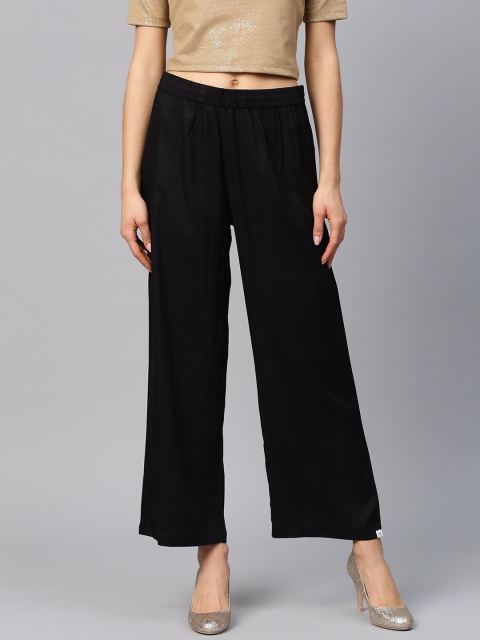 

Juniper Women Black Wide Leg Solid Palazzos