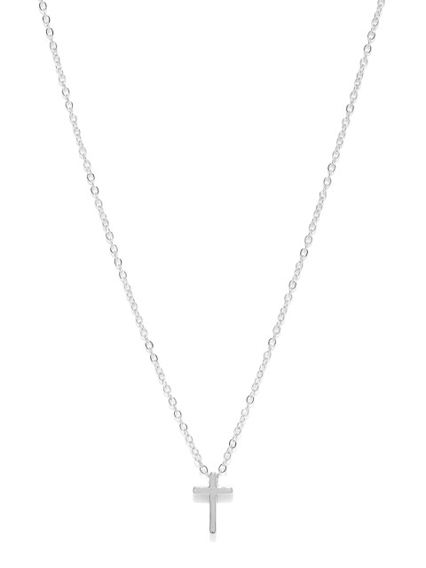 

Ayesha Women Silver-Toned Cross Pendant with Chain