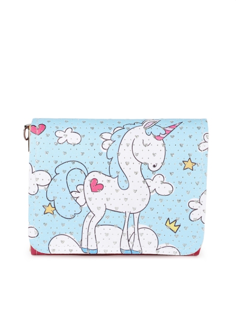 

lil' star Blue & Pink Unicorn Embellished Sling Bag
