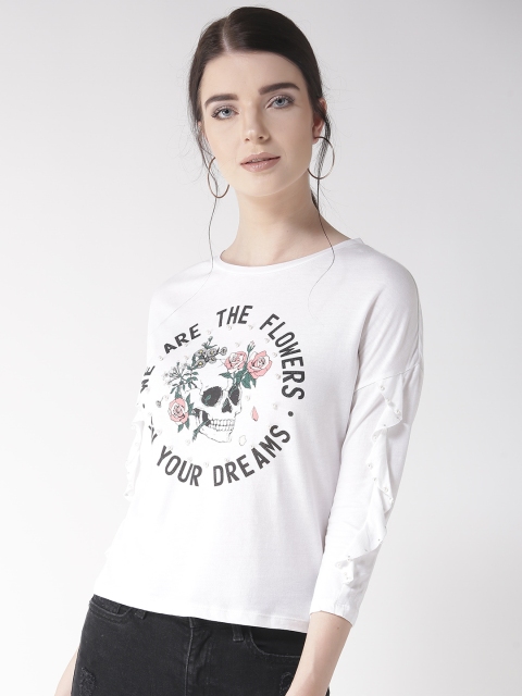 

Madame Women White Printed Top