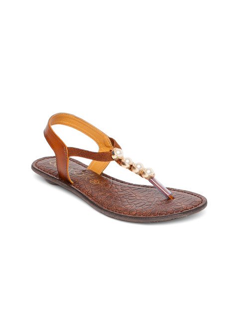 

Catwalk Women Brown embellished Open Toe Flats