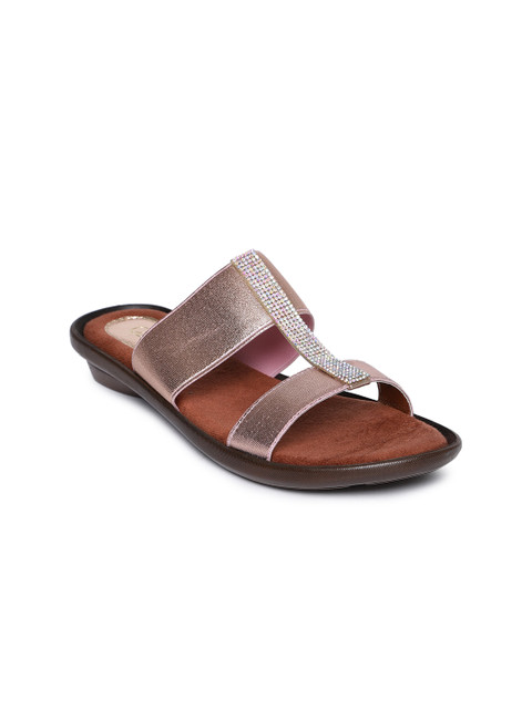 

Catwalk Women Rose Gold Solid Open Toe Flats