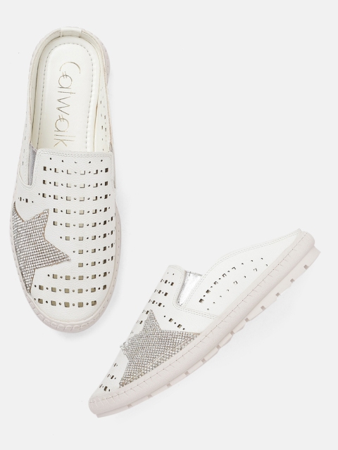 

Catwalk Women White Embellished Mules