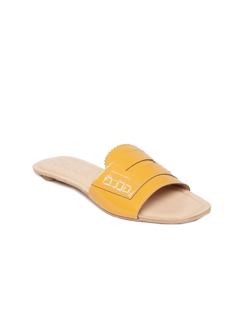 

Catwalk Women Mustard Yellow Solid Open Toe Flats
