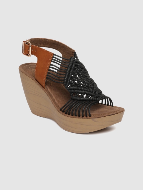 

Catwalk Women Black Woven Design Heels